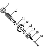 RS202 ARBRE VIS SANS FIN ROGER TECHNOLOGY SERIE H23 ET BH23